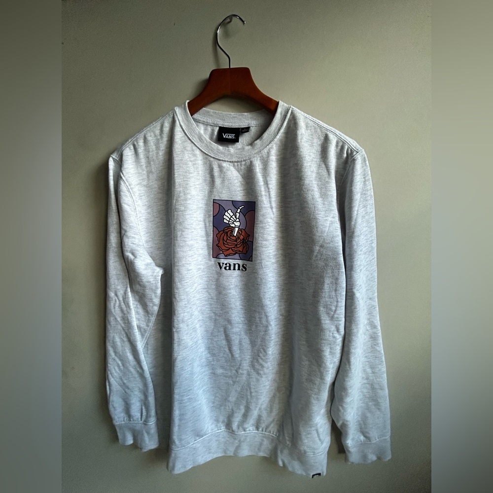Vans Light Gray Graphic Crewneck Sweater